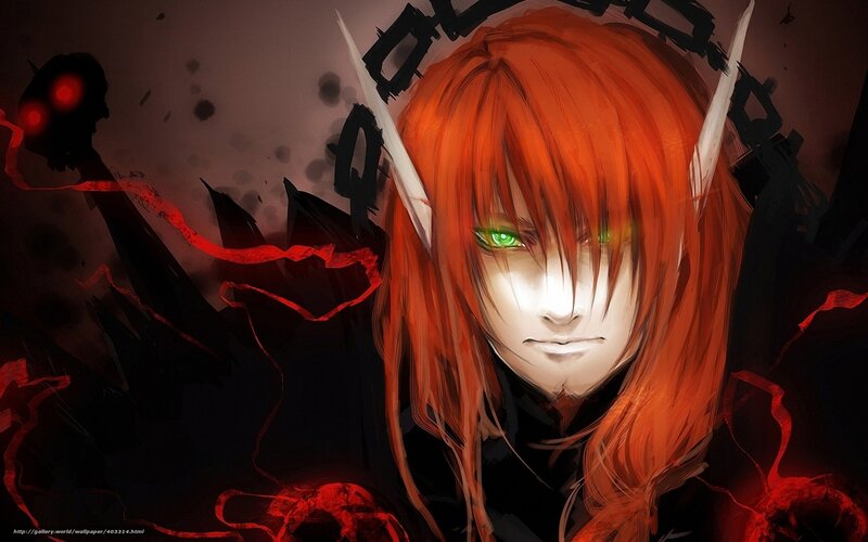 red-haired elf with green eyes