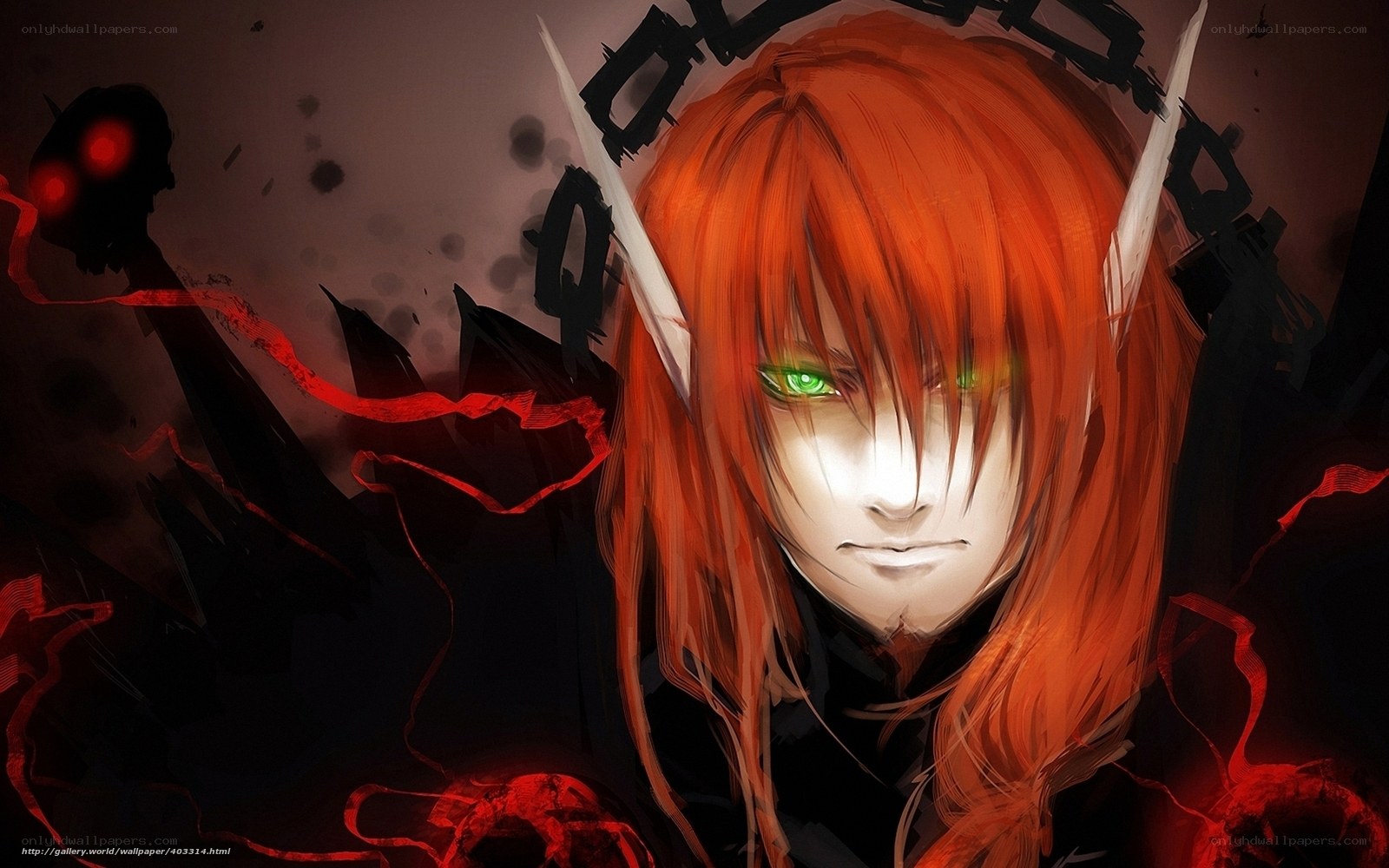 red-haired elf with green eyes