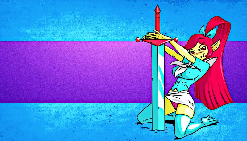 Red-haired Elf with Sword