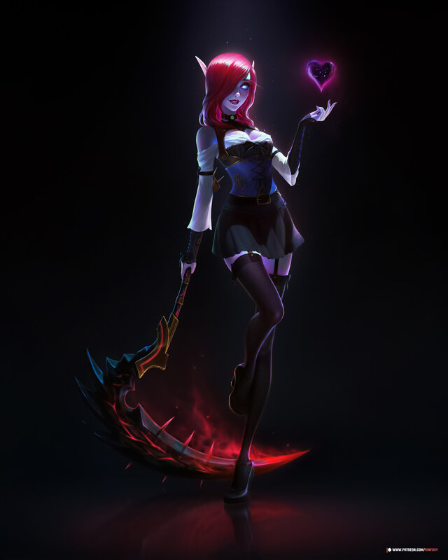 Red-haired Elf Woman — Black