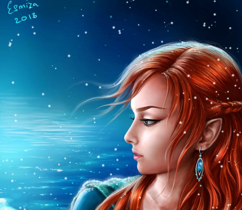 Red-haired Elf Woman — Blue