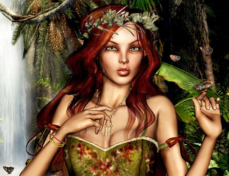 Red-haired Elf Woman