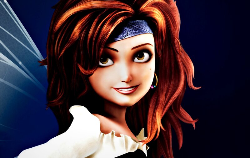 Red-haired Fairy Character — Blue, Confident