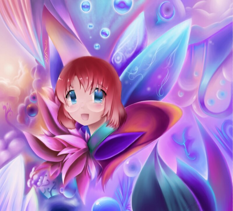 Red-haired Fairy Character — Purple
