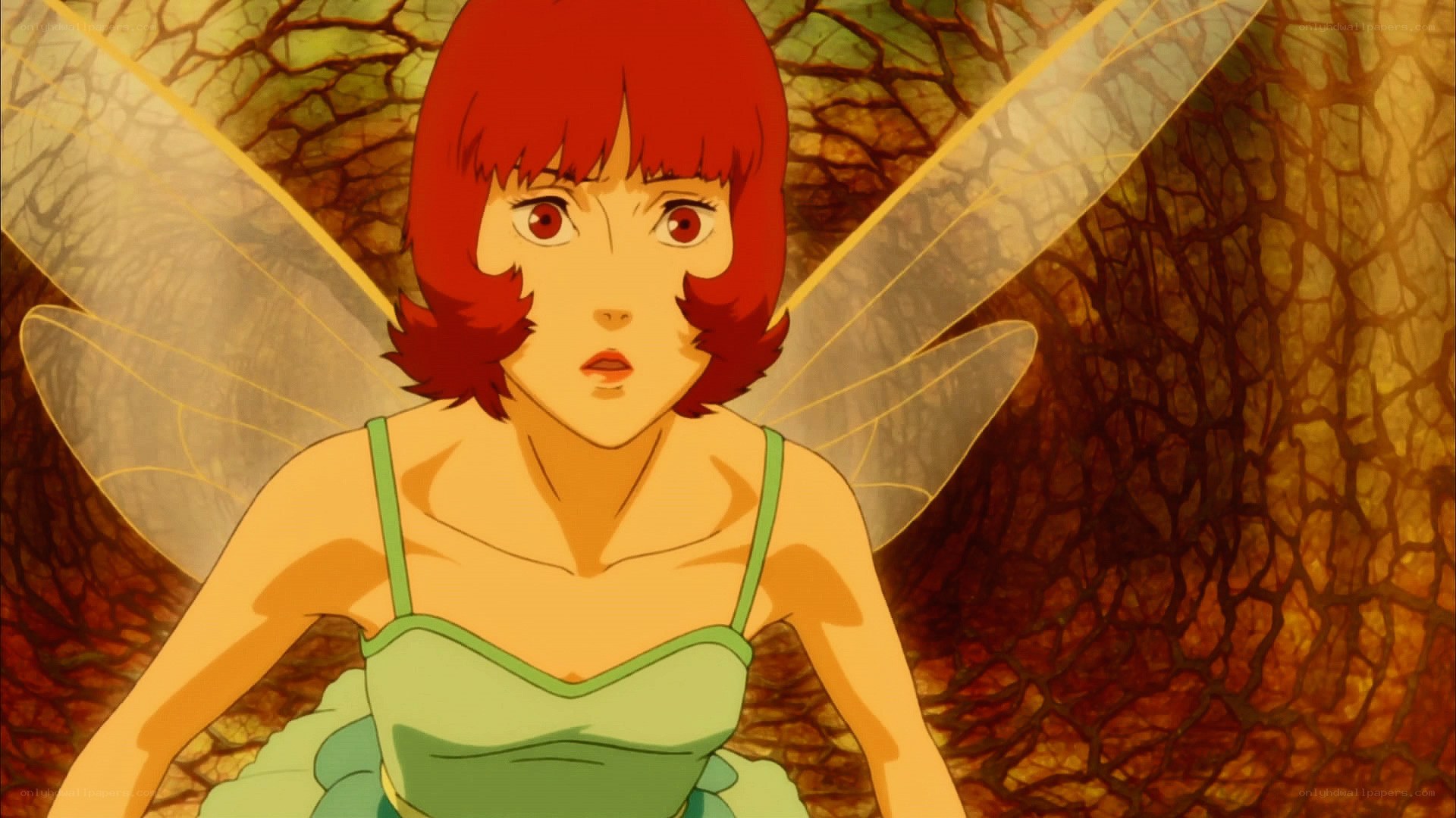 red-haired fairy in forest