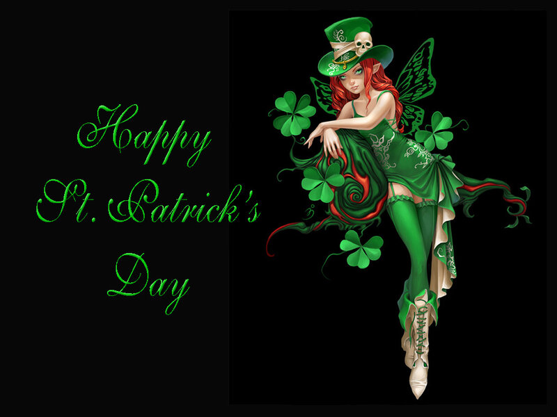 Red-haired Fairy in Green — Festive