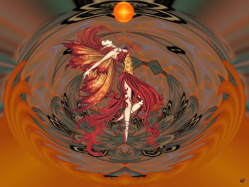 Red-haired Fairy in Vortex