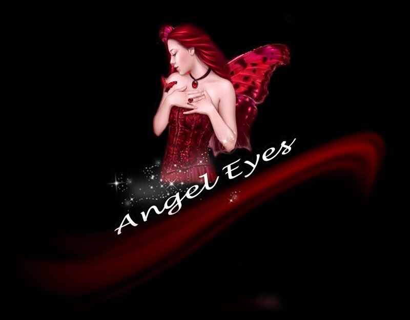 Red-haired Fairy with Wings — Black, Dramatic