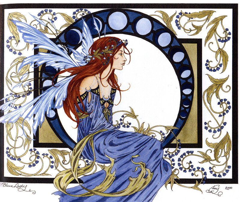 Red-haired Fairy with Wings — Blue