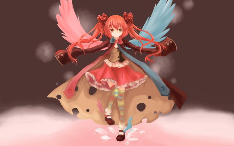 red-haired fairy with wings