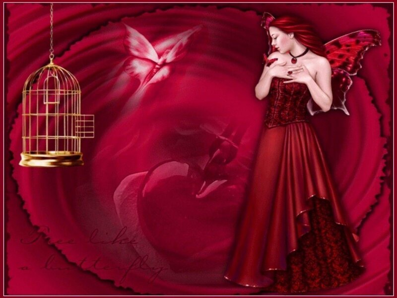 Red-haired Fairy Woman — Red, Dramatic