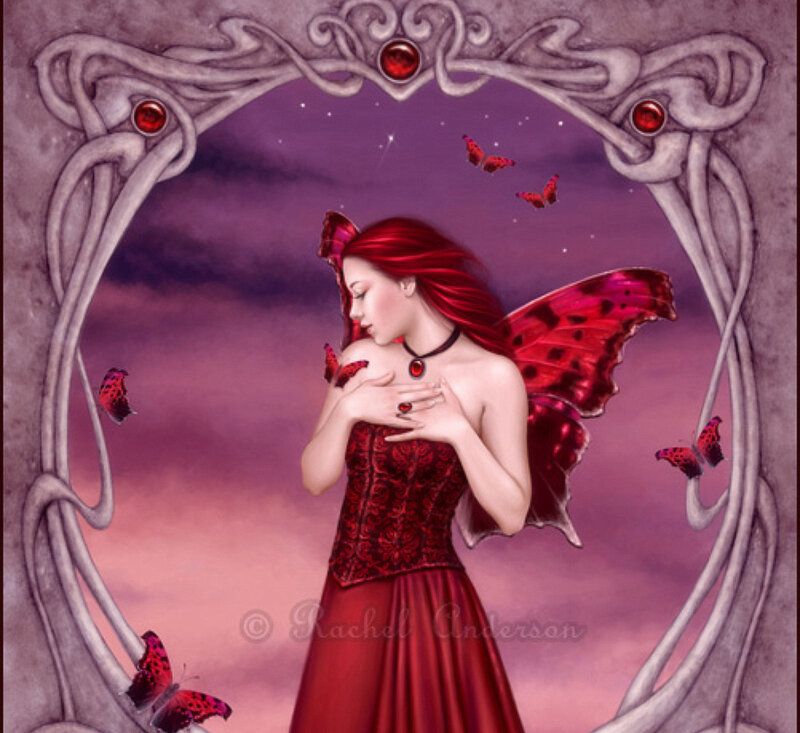 Red-haired Fairy Woman — Red, Serene