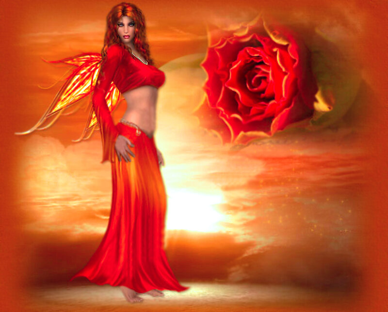 Red-haired Fairy Woman — Red