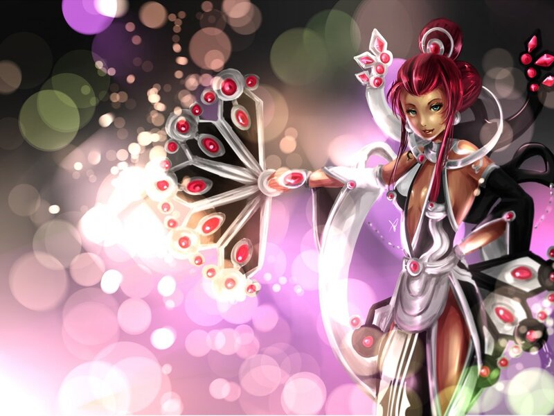 Red-haired Female Character — Purple