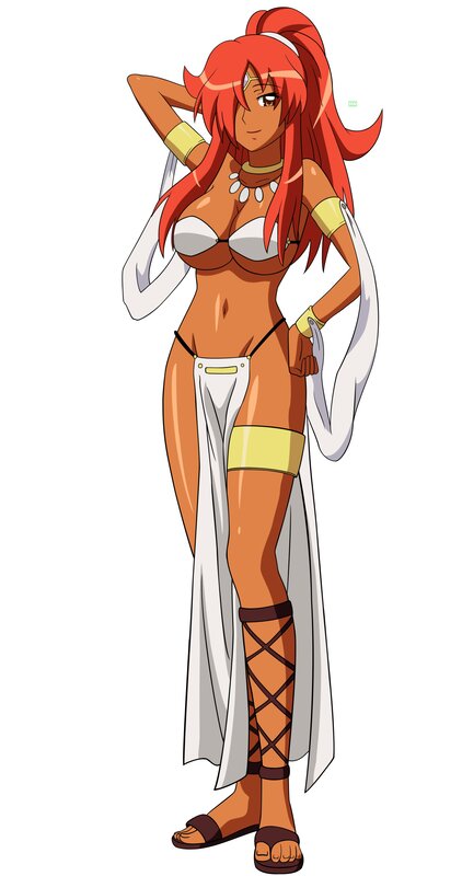 Red-haired Female Character — Red, Confident, Anime