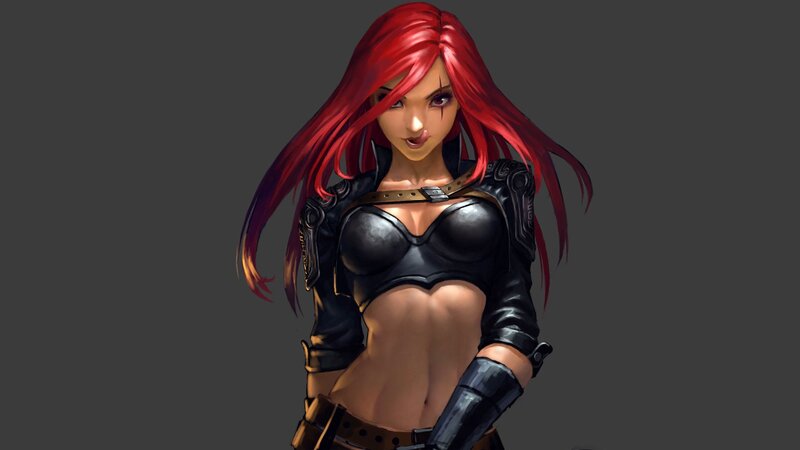 Red-haired Female Character — Red, Confident, Digital Art