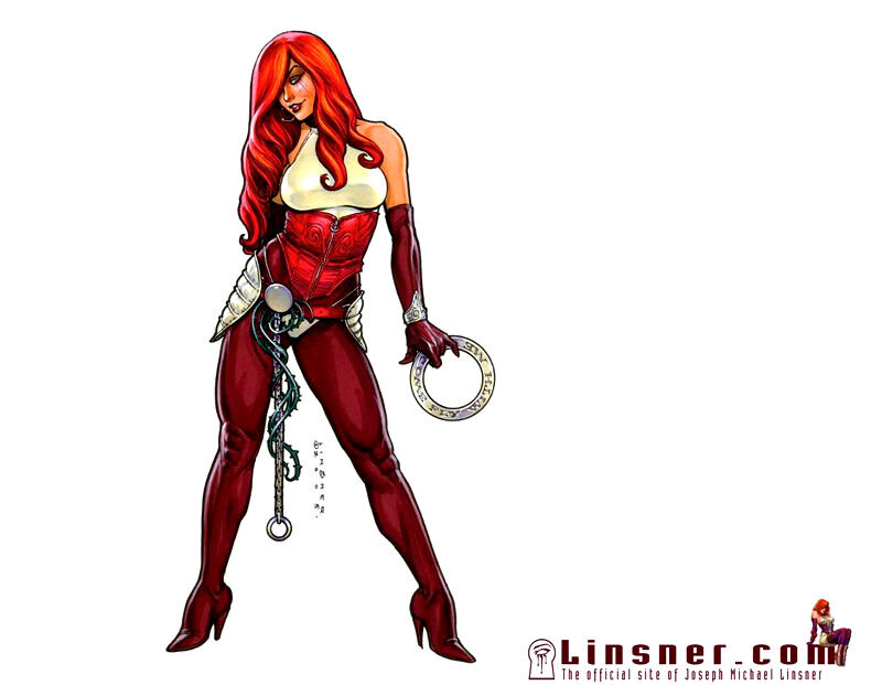 Red-haired Female Character — Red, Confident