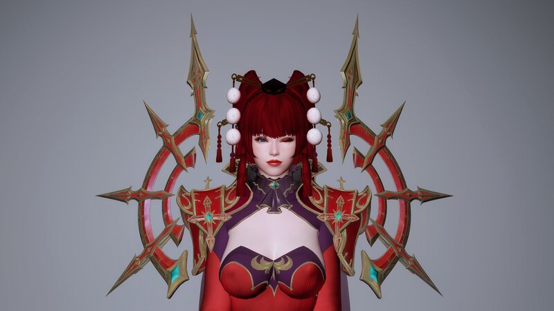 Red-haired Female Character — Red, Dramatic, 3d Render