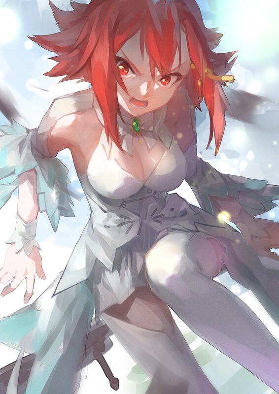 Red-haired Female Character — Red, Dramatic, Anime