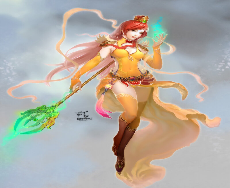 Red-haired Female Mage