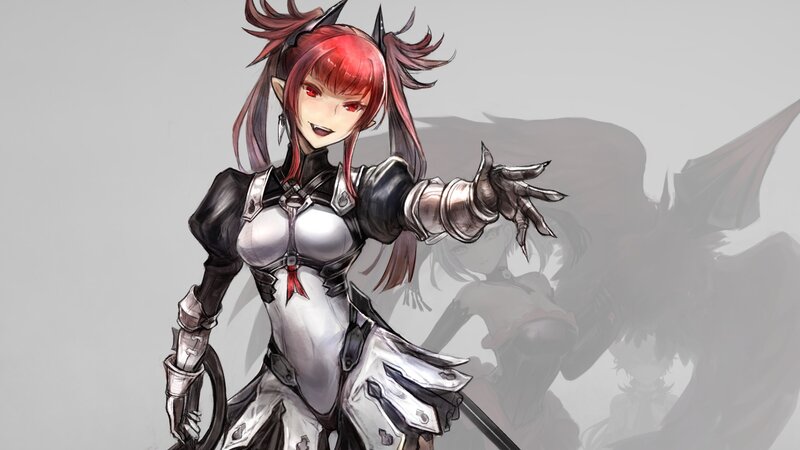 Red-haired Female Warrior — Gray