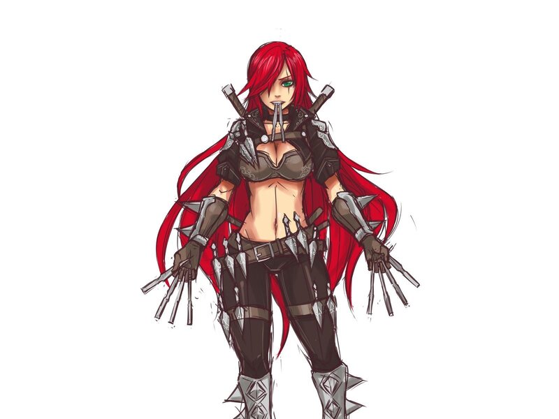 Red-haired Female Warrior — Red, Aggressive