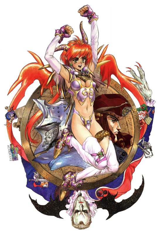 Red-haired Female Warrior — Red, Dramatic, Manga, Dragon Wings