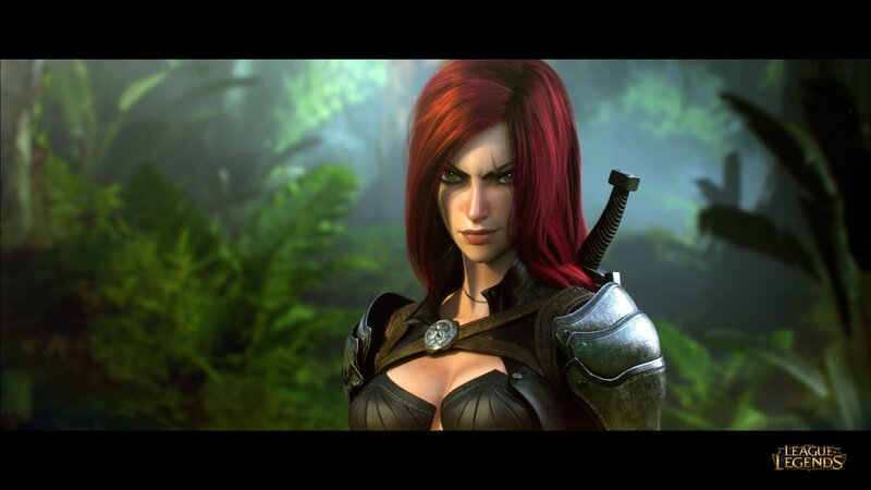 Red-haired Female Warrior — Red, Serious