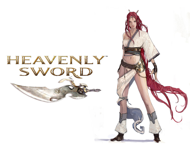 Red-haired Female Warrior — White