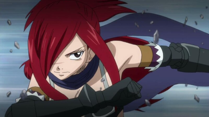 red-haired fighter in action