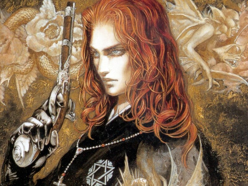 Red-haired figure with a pistol