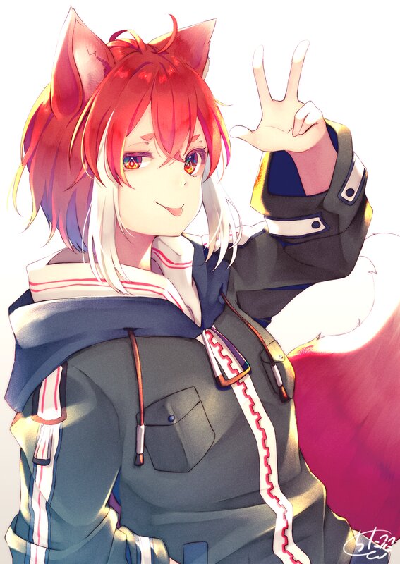 Red-haired Fox-eared Girl