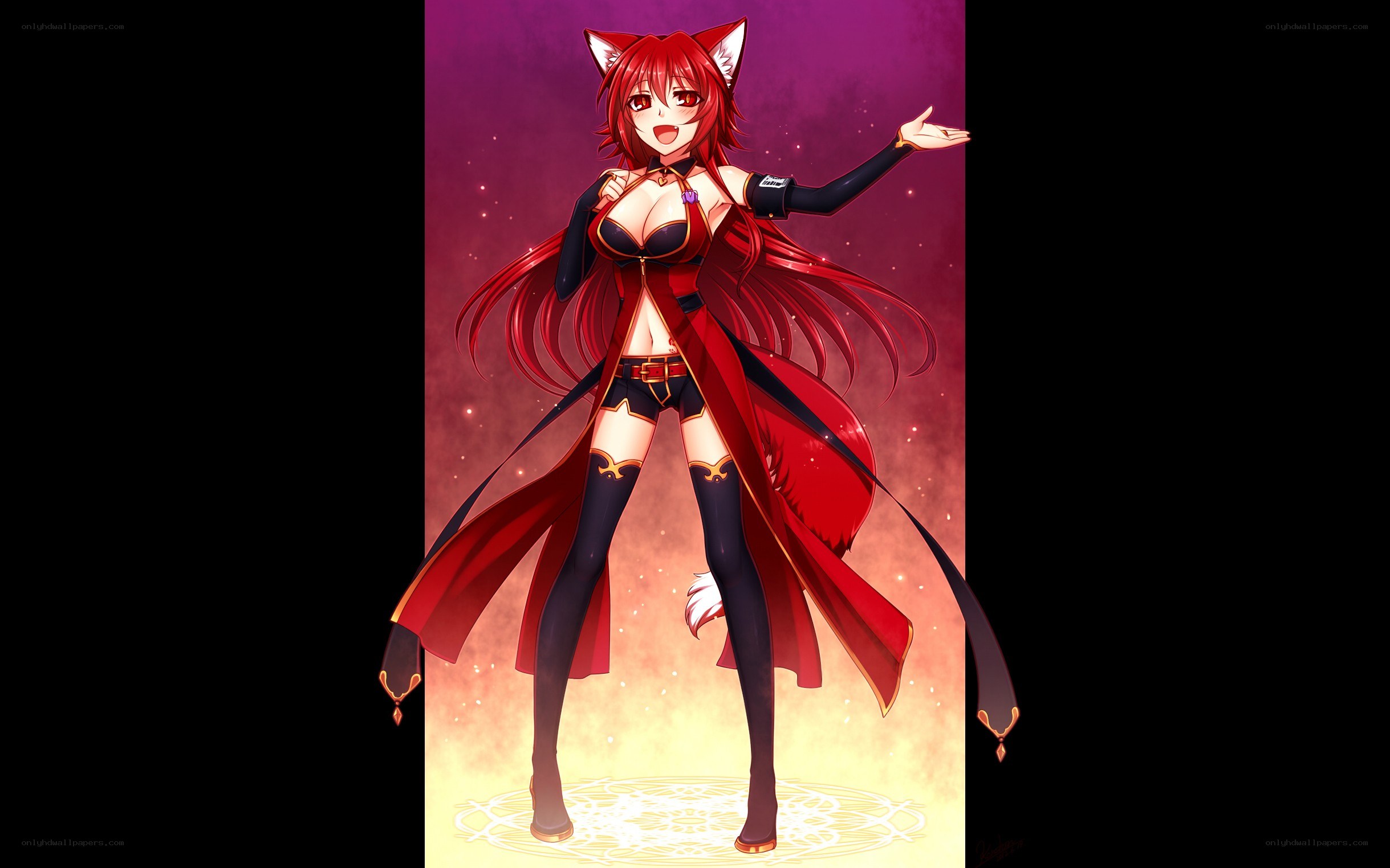 red-haired fox girl character