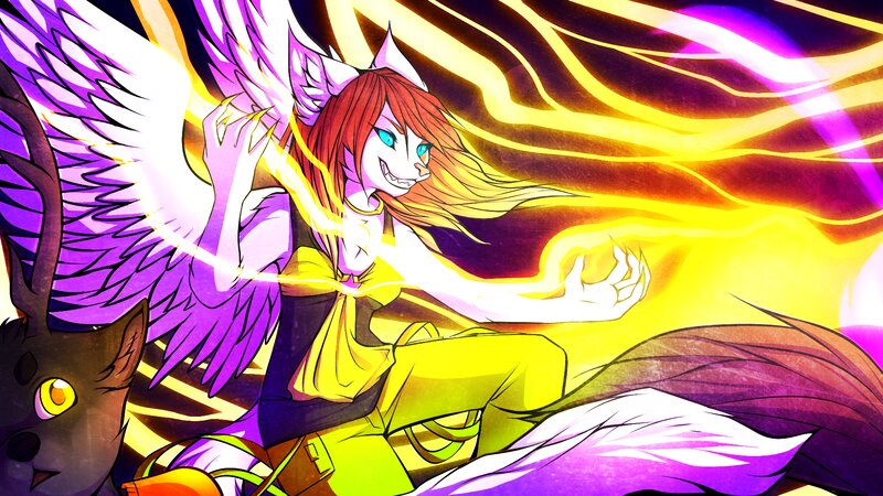 Red-haired Fox Girl — Yellow