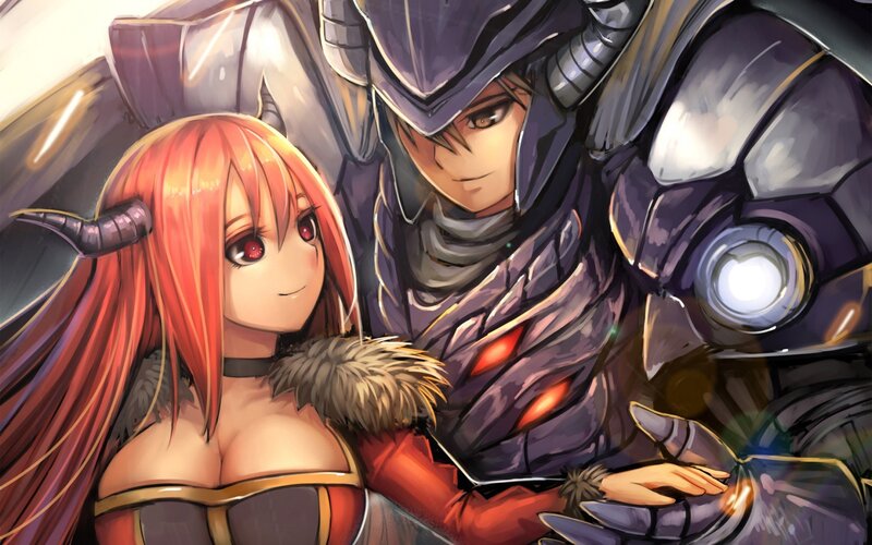 Red-haired Girl and Armored Knight