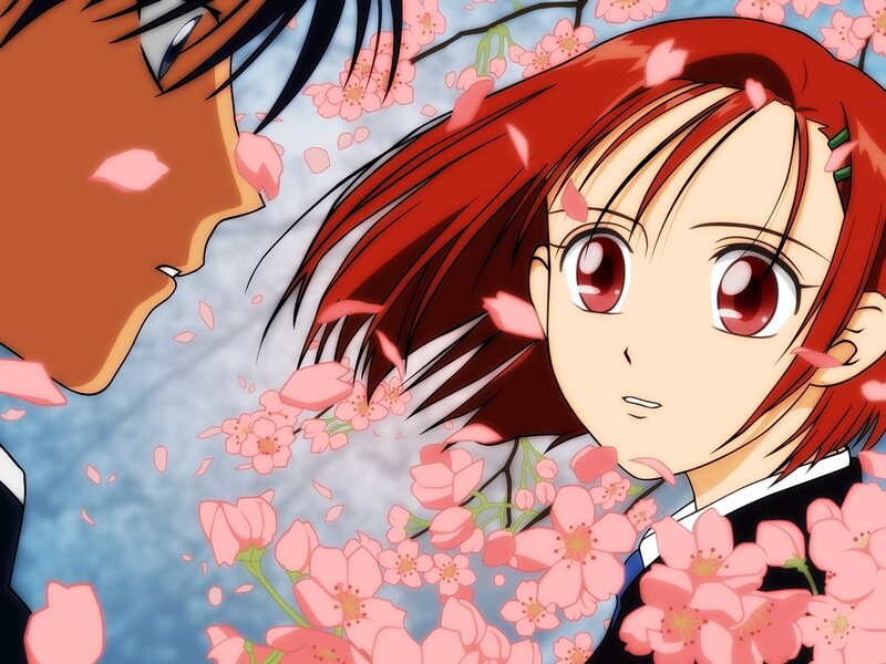 Red-haired Girl and Boy — Pink