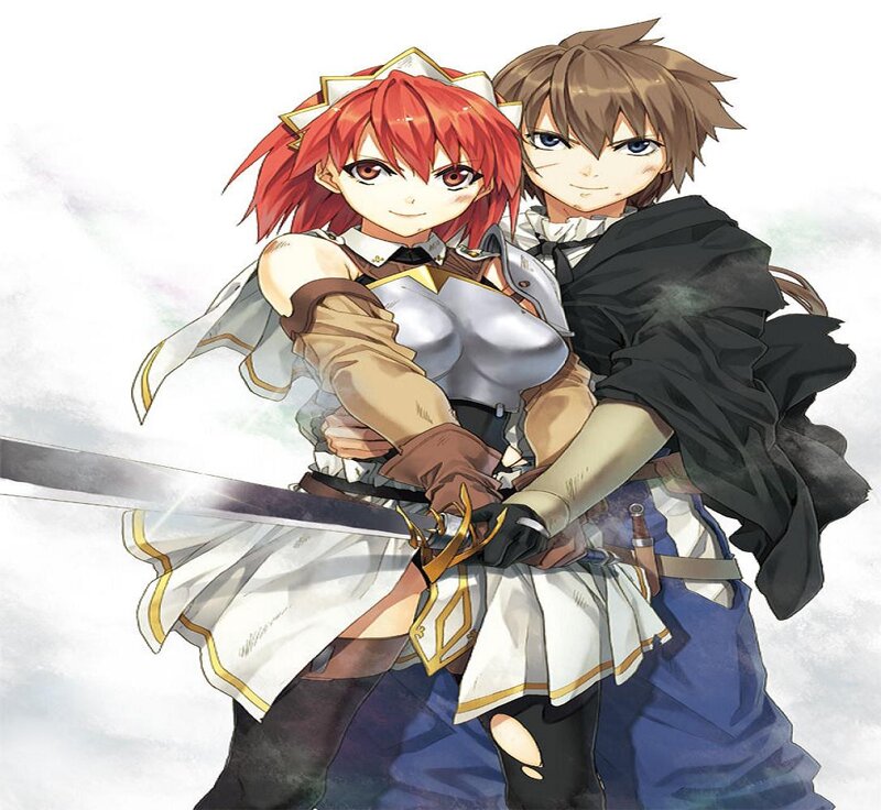Red-haired Girl and Boy — White