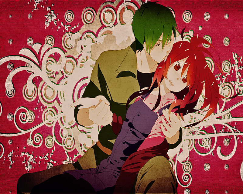 Red-haired Girl and Green-haired Boy