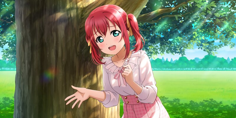 Red-haired Girl by Tree