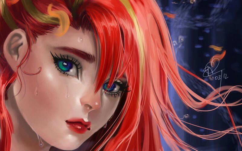 Red-haired Girl Crying