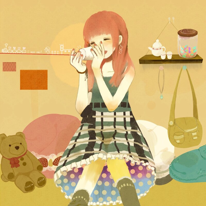 Red-haired Girl Drinking