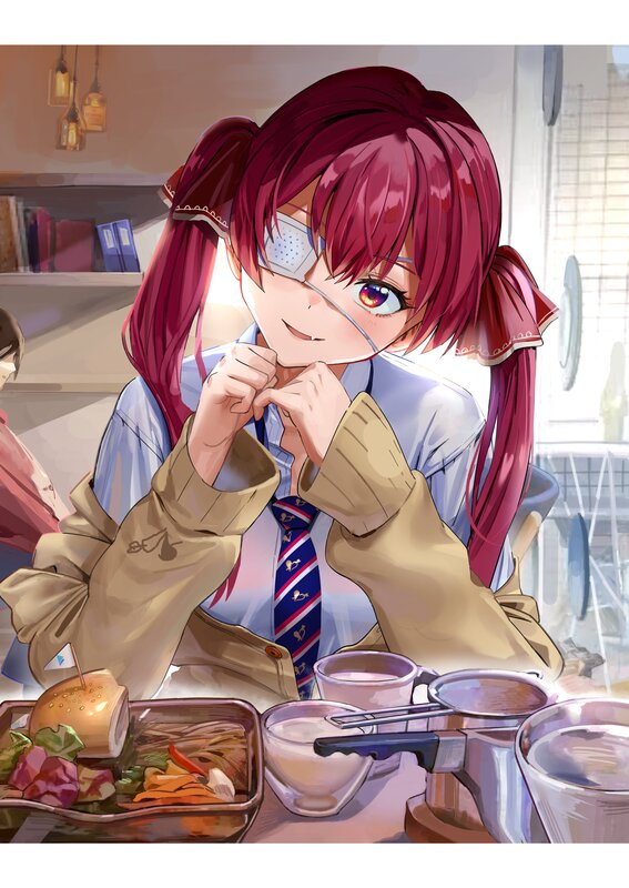 Red-haired Girl Eating — Red