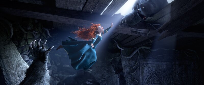 Red-haired Girl Falling — Blue