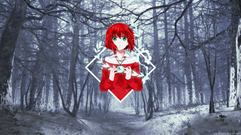 Red-haired Girl Holding Gem