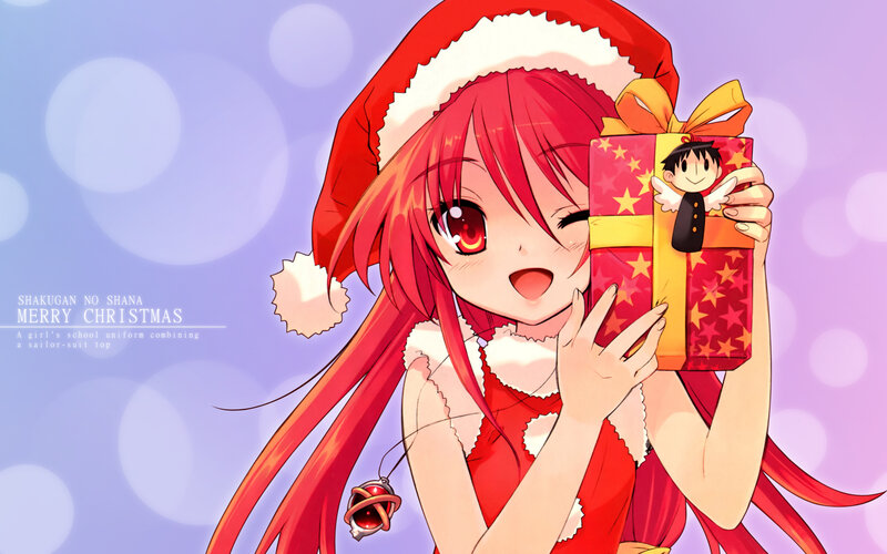 Red-haired Girl Holding Gift — Red