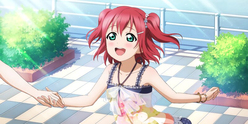 Red-haired Girl Holding Hands — Pink