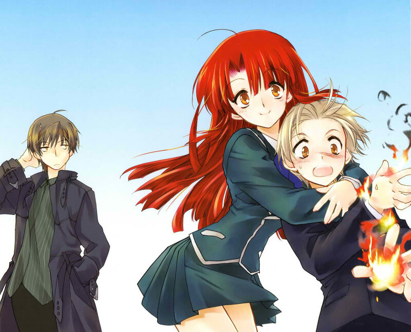 Red-haired Girl Hugging Boy — Red