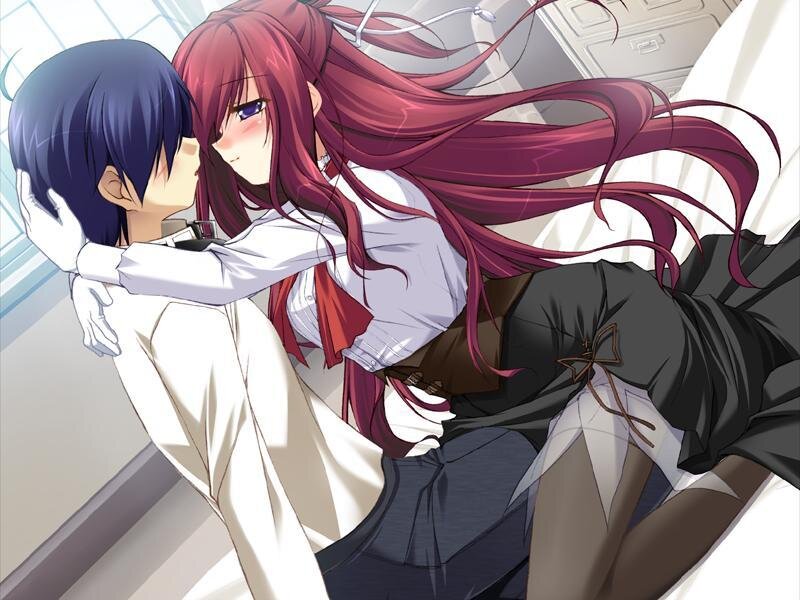 Red-haired Girl Hugging Boy