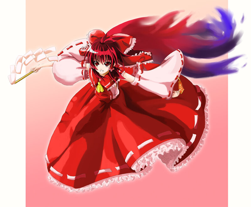 red-haired girl in a red dress