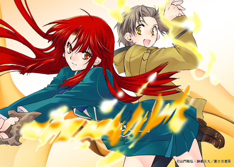 Red-haired girl in action